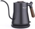 Gooseneck Electric Kettle, Pour Over Coffee Kettle & Tea Kettle, 100% Stainless Steel Inner With Leak Proof Design, 1000w Rapid Heating